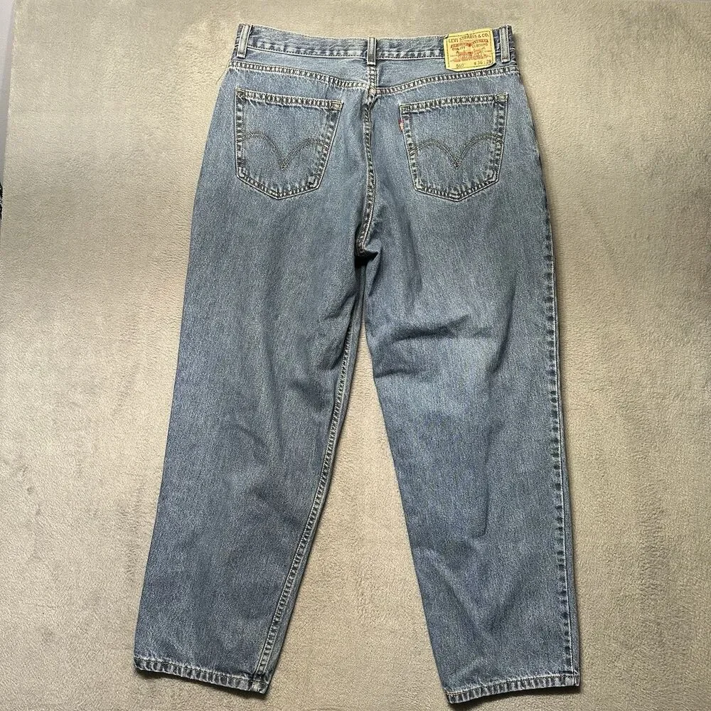 Levis 560 Mens 36x29 Comfort Fit Tapered Jeans Blue Medium Wash Y2K EUC